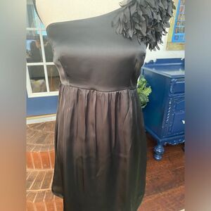 Francesca’s Black One Shoulder Dress Size  Medium